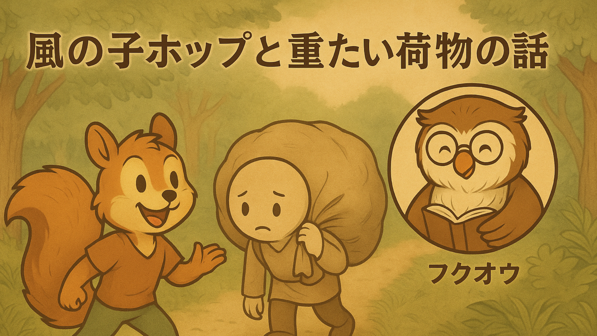 第１話：「風の子ホップと、重たい荷物の話」　〜ふく翁の記憶書庫（寓話）〜