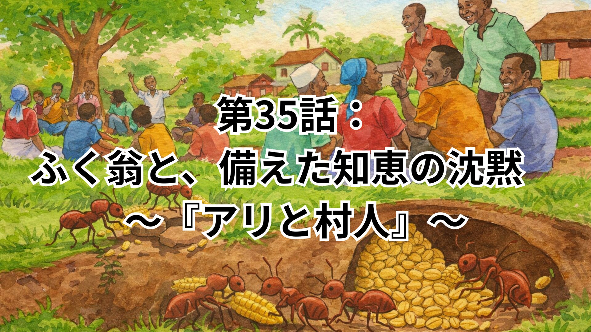 第35話：『アリと村人』　〜ふく翁と、備えた知恵の沈黙〜